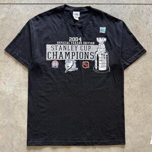 Tampa Bay Lightning Vintage 2004 NHL Stanley Cup Champions Shirt Sz Large